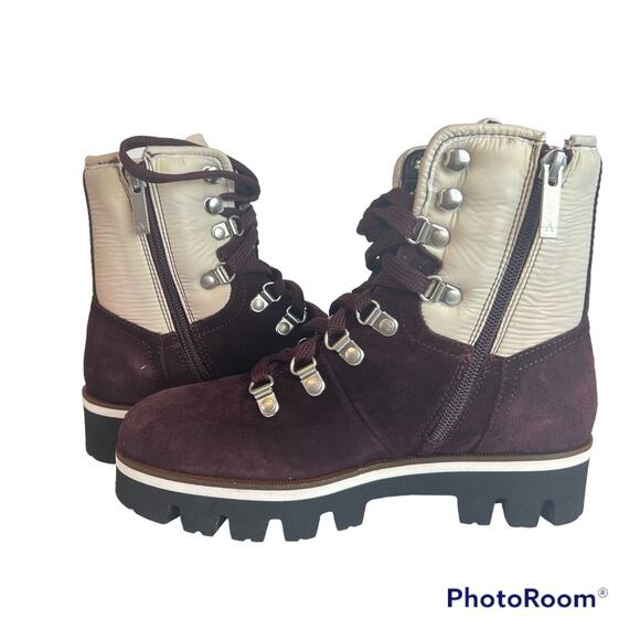 Aquatalia Morena Suede Lace Up Combat Boots Women 5.5 - Picture 11 of 11